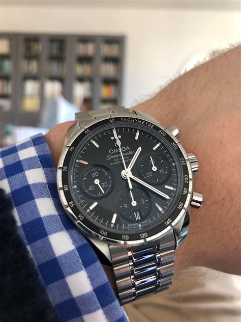 omega speedmaster 38 blue|omega speedmaster 38mm price.